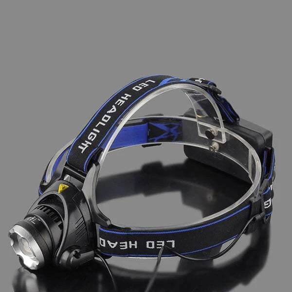 BIKIGHT 568D 650LM LED HeadLamp Waterproof 3 Modes Telescopic Zoom Rechargeable Running Camping Cycling Light