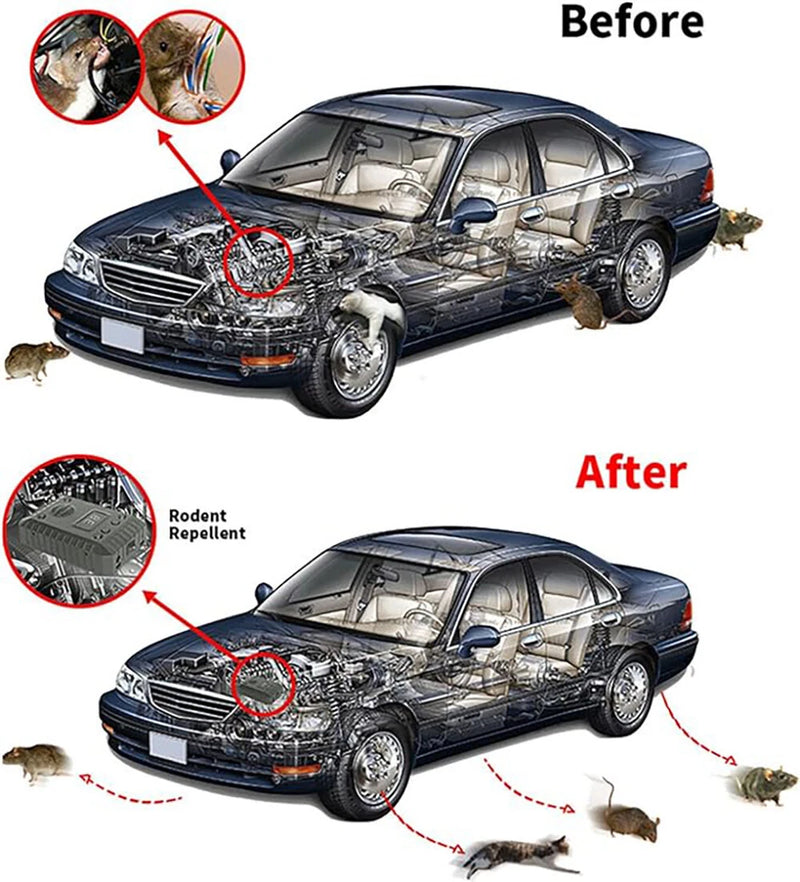 Ultrasonic Mouse Repeller Safe Pest Control Ultrasonic Car Repeller Anti Mouse Rat Shockproof Controller Electronic Ultrasonic Rodent Repeller