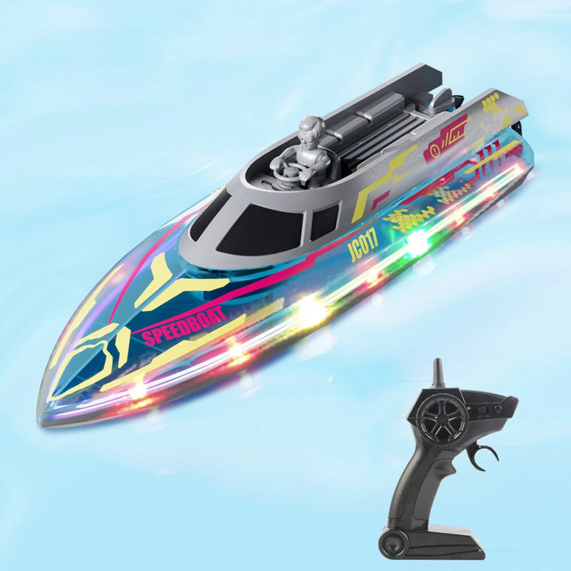 Rockwoo JF017 2.4G Rc Boat Dual Power Wireless Electric Remote Control Model Toys for Children Gift