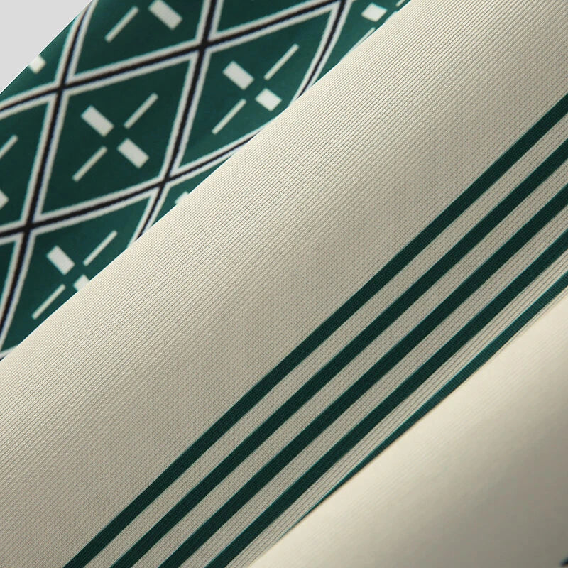 INCERUN Mens Print Crew Neck Short Sleeve T-shirt Comfortable Business Casual Green Tshirt Male S-5XL