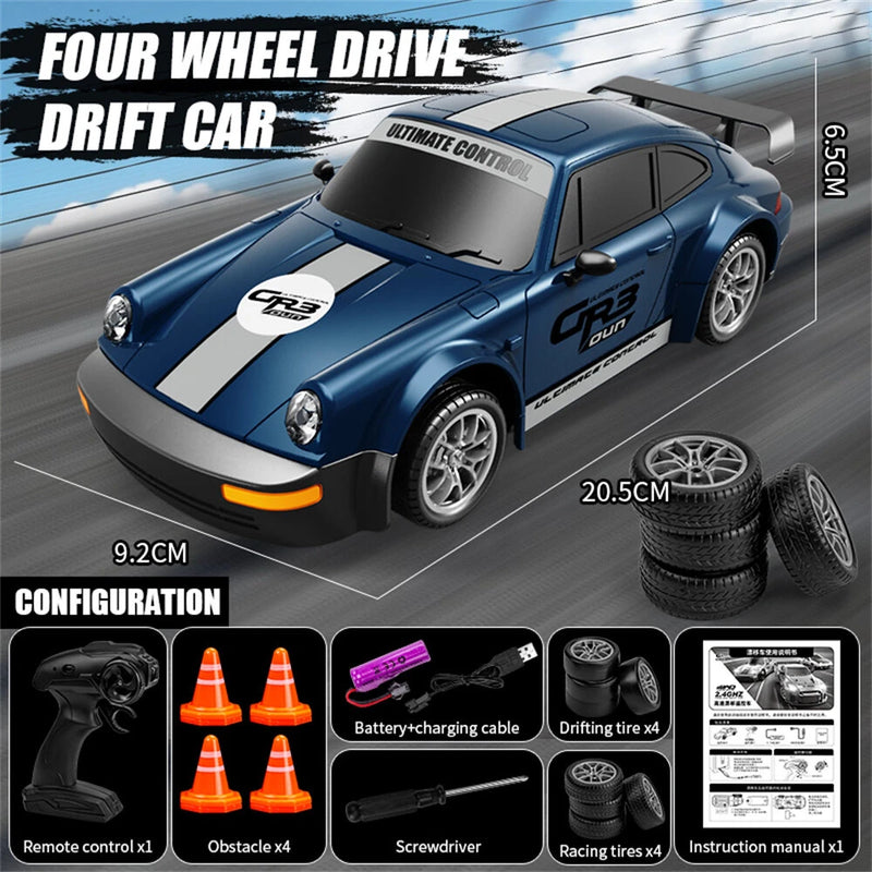 JD Toys JD155-29A/30A/31A RTR 1/24 2.4G 4WD Drift RC Car Mini Race LED Light Remote Control High-Speed Motor On-Road Racing Vehicle Model Boys Gifts Toys
