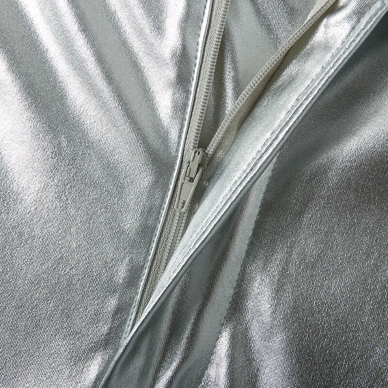 INCERUN Men Shiny Pant with Pockets Party Nightclub Style Pantalons Men's Coated Shiny Elastic Trousers Fashion Personalized Male Long Pants S-5XL