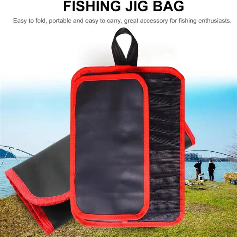 ZANLURE Waterproof Fishing Lure Bag 12 Slots Metal Jigs Sea Bait Lead Protector Case