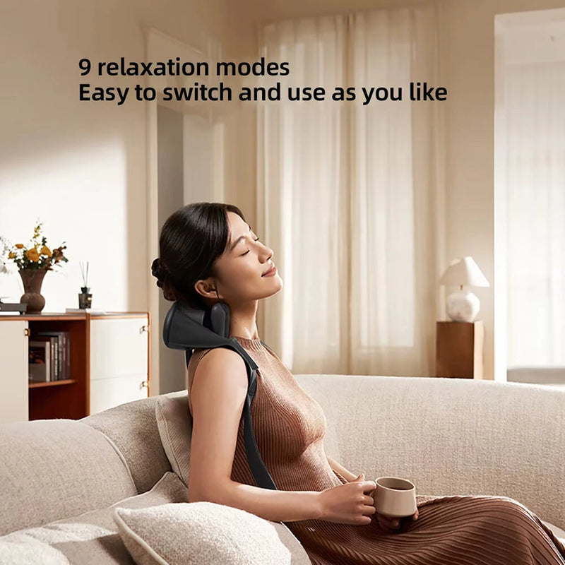 XIAOMI Mijia Smart Neck & Shoulder Massager Rechargeable with Heat Therapy 9 Modes APP Control & NFC Deep Tissue Kneading