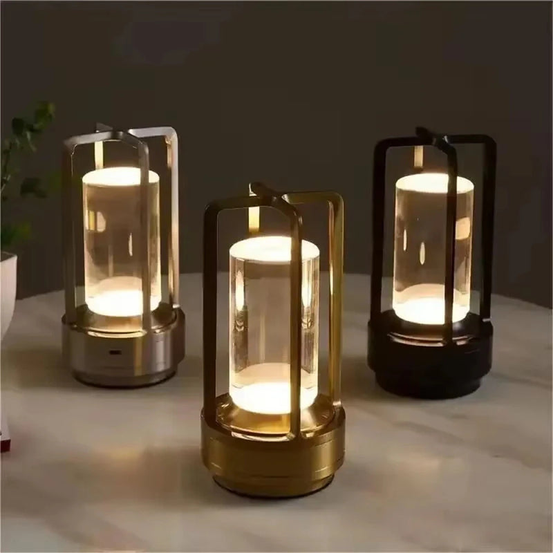 IPRee Touch Atmosphere LED Night Light Retro 1800mAh USB Charging Rechargeable Decorative bar Table Lamp Decoration Bedroom Desk Lighting Camping Light