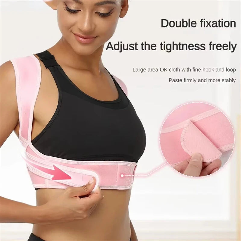 PRANASH Adjustable Clavicle Posture Corrector Upper Back Brace Shoulder Lumbar Support Belt Corset Men Women Hunchback Correction for Fitness Recovery