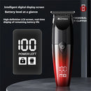 MARSKE MS-5066 Professional Hair Clipper 7200RPM Motor 800mAh Battery Cordless USB Recharge R-Shaped Blade Digital Display Adjustable Comb Trimmer