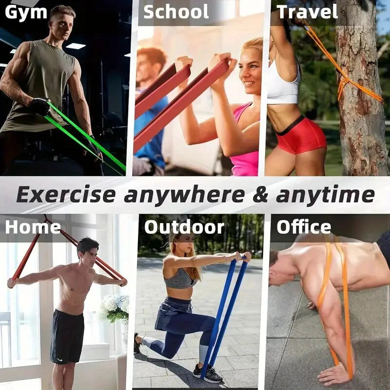 KALOAD 5pc Pull Up Resistance Bands 5-125lbs Assist Exercise Workout Band Set for Fitness Strength Weightlifting and Powerlifting- Stretch Mobility Assistance Bands at Home Gym/Crossfit Training