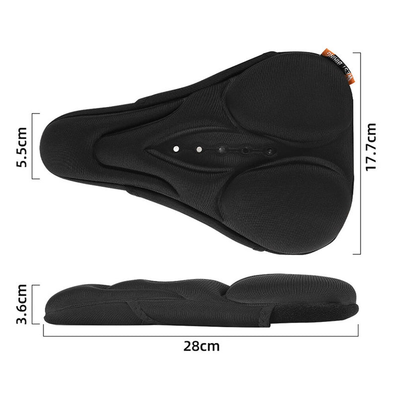 WEST BIKING Comfty High Elastic Silicone Bicycle Saddle Cover Soft Breathable Bike Seat Cushion With Rainproof Cover for Road MTB Outdoor Riding