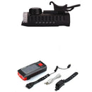 Solar Rechargeable Bike Headlight LED Super Brightness 4000mAh Battery Waterproof 4 Light Modes Warning Flashlight with 120dB Horn for Night Cycling