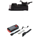 Solar Rechargeable Bike Headlight LED Super Brightness 4000mAh Battery Waterproof 4 Light Modes Warning Flashlight with 120dB Horn for Night Cycling