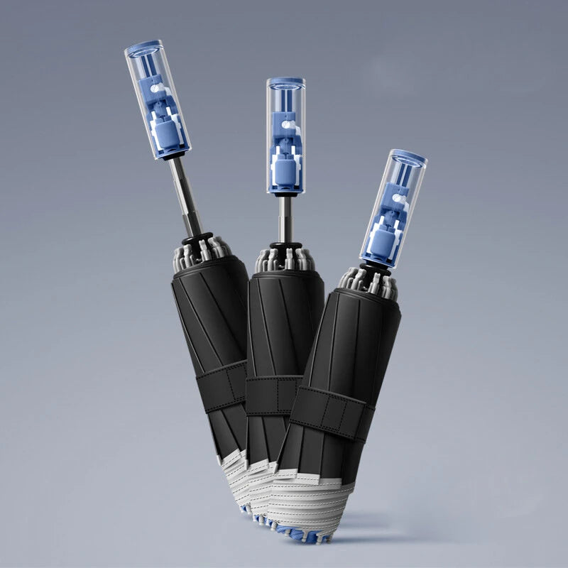 Fully Automatic Umbrella Safety Anti-Rebound Reverse Folding Umbrella Sunny Rainy Dual-Use Sunshade Umbrella