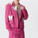 INCERUN Men Blazer Stylish Butterflies Design Long Sleeve Suit Jacket for Fashion-Forward Party Male Top Clothing