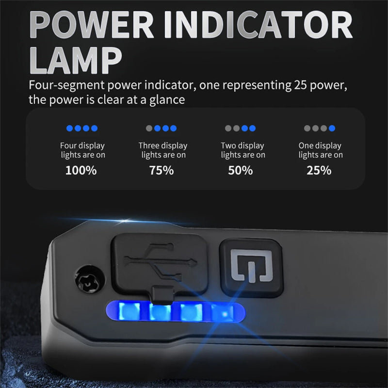 BIKIGHT 10-50LM 1PCS RGB LED Bicycle Smart Sensor Brake Taillight Type-C Charging Waterproof Warning Bike Rear Light for Night Cycling Safety