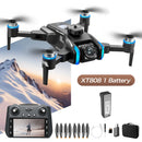LSRC XT808 GPS 5G WiFi FPV with 5.9inch LCD Screen Controller 720P HD Dual Camera 180 Servo Gimbal 360 Obstacle Avoidance Brushless Foldable RC Drone Quadcopter RTF