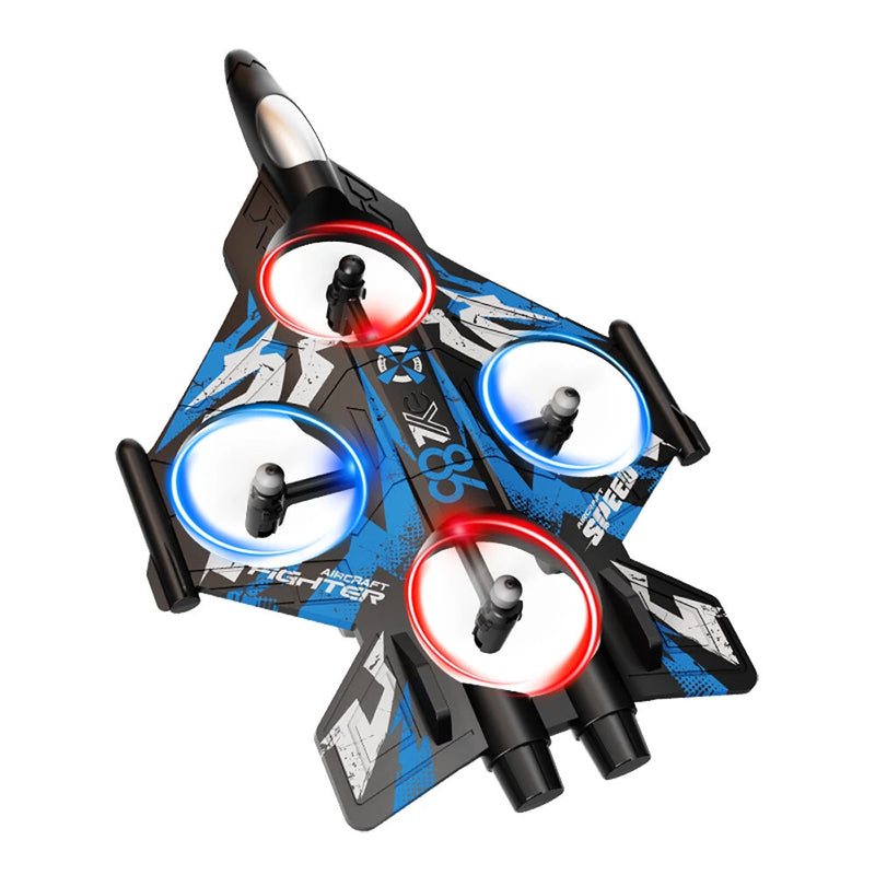 YLR/C YL85 YL86 WiFi FPV EPP Glider with LCD Screen Controller HD Camera Gliding Hovering Headless Mode 360 Rolling LED 2.4G RC Remote Control Drone Airplane Quadcopter Stunt Fighter RTF