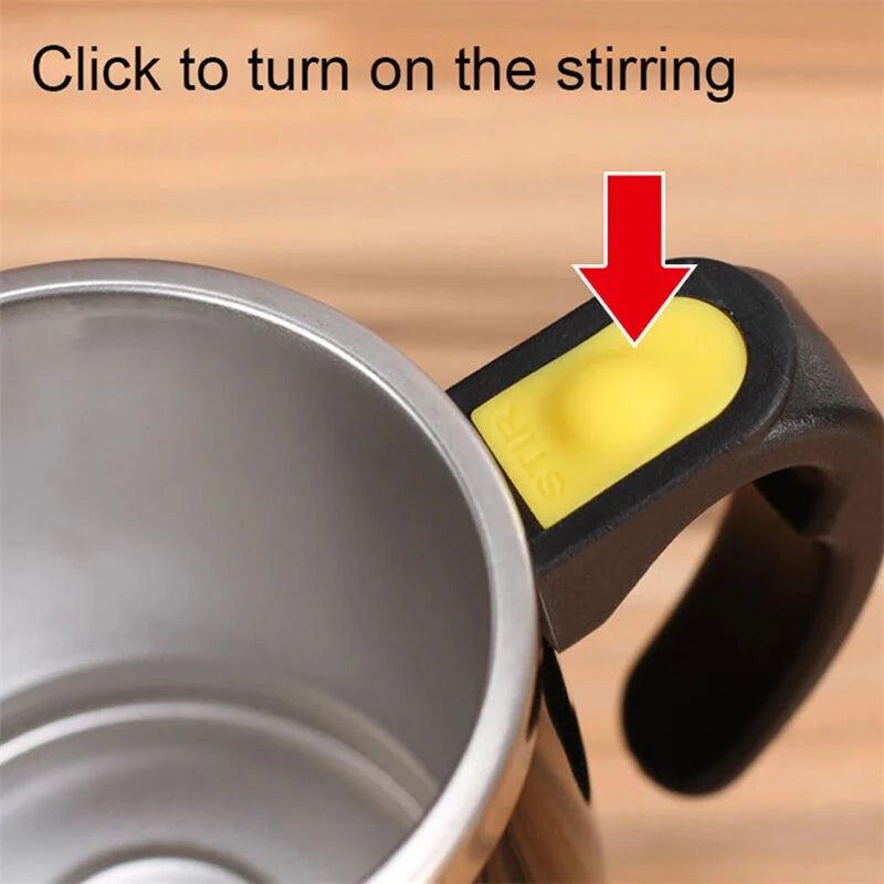 450ml Electric Self Stirring Magnetic Stainless Steel Coffee Mug Coffee Milk Mixing Cup Blender Lazy Smart Mixer Thermal Cup