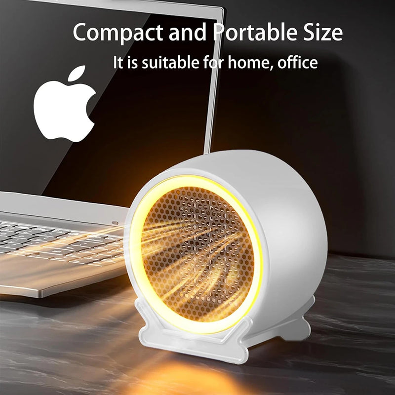 220-240V Mini Heater Desktop Small Heater for Home Office 1200W Portable Electric Heater Low Noise Dual-Speed Adjustment