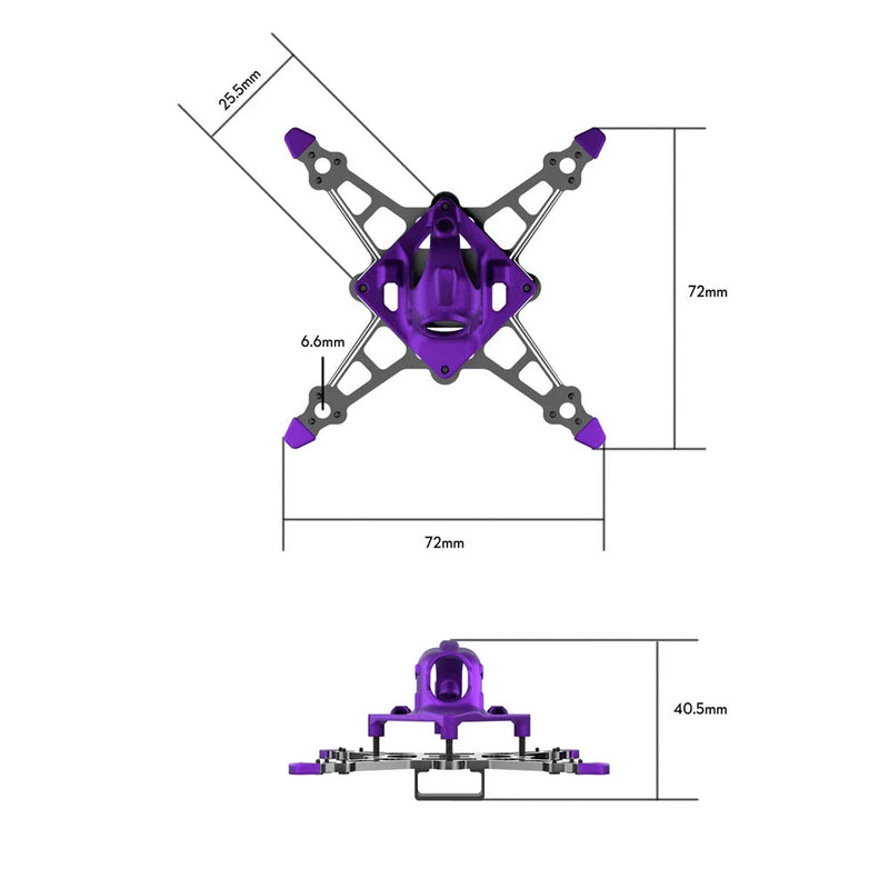 Flywoo Firefly16 Firefly18 1S Nano Baby V3 Frame Kit Compatible with DJI O4 / Analog / HDZero / Walksnail VTX for FPV Racing Drones