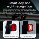 ROCKBROS R2 Smart Brake Sensing Bike Taillight Same Frequency Induction Rear Light 4 Lighting Modes IPX6 Waterproof Type-C Rechargeable Bicycle Rear Light