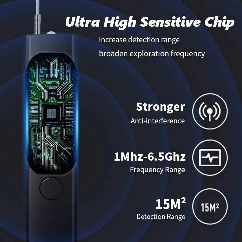 X13 Smart Cameras Detector Anti-Candid/Eavesdropping/Location Privacy Protection Signal Accuracy Detection 5 Level Sensitivity for Security Protection