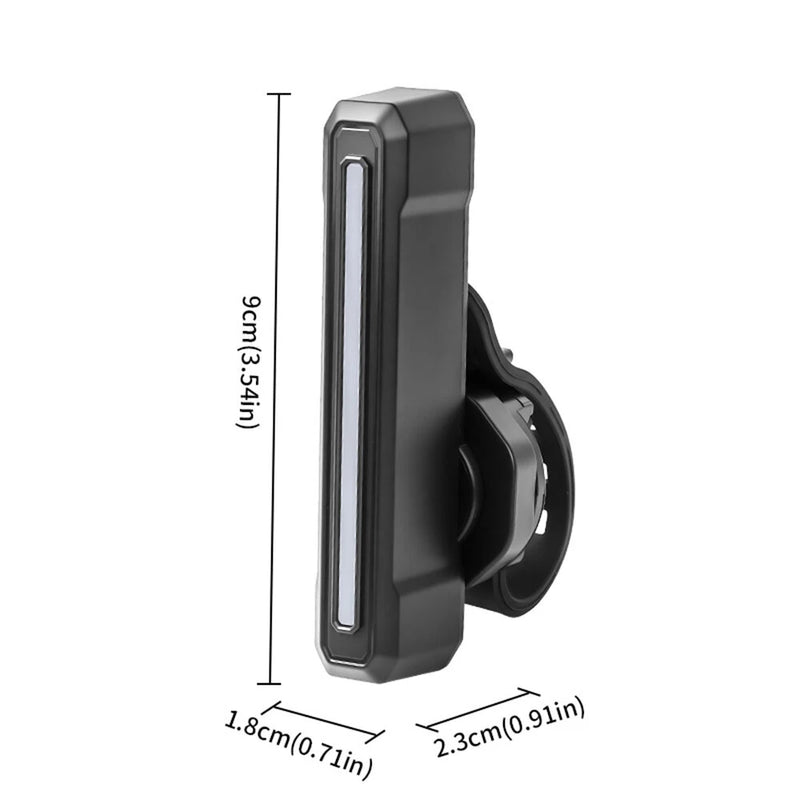 BIKIGHT 10-50LM 1PCS RGB LED Bicycle Smart Sensor Brake Taillight Type-C Charging Waterproof Warning Bike Rear Light for Night Cycling Safety