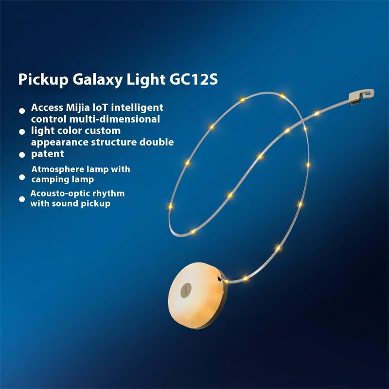 Nextool 2 in 1 Outdoor Camping Lights 7 Lighting Modes 12 Meters 20S Recovery Curly Camping Fairy Lights, IP67 Waterproof, Usb Charge, With Music And APP Smart Control RGB Ambient Light Strip For Tent, Camping, Garden, Interior Decoration