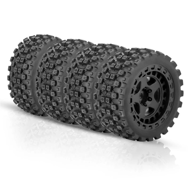 4PCS Upgraded Tires Wheel Rims for Arrma 1/18 2S Typhon Grom RC Cars Vehicles Models Spare Parts Accessories