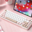 RK RKR65 Tri-mode Mechanical Gaming Keyboard with Knob Hot Swappable Gasket Structure 66 keys RGB Yanyu Switch 65% Layout Customized Keyboards