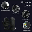 1Pair Outdoor Sports Waterproof Skiing Gloves Professional Thermal Warm Gloves Thick Windproof Snow Gloves Cycling Gloves