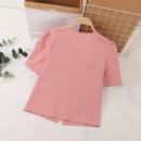 VONDA Womens Elegant Bowknot Decorate Puff Sleeve Blouses Temperament Button Shirts