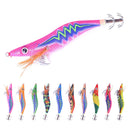 ZANLURE 10pcs Luminous Wooden Shrimp Fishing Lures Artificial Squid Hook Hard Bait for Octopus Cuttlefish