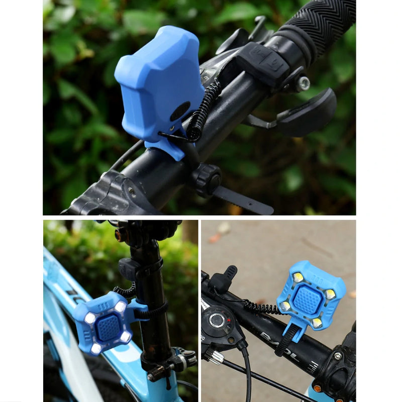 Elecpow Bicycle Horn Headlights Waterproof USB Charging Night Riding Strong Bike Light 140dB 6 Volume Security Alarm Bike Bell
