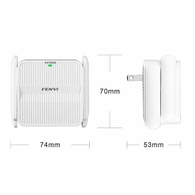 FENVI AX1500 WiFi 6 Repeater Extender Signal Booster Dual Band 2.4G/5GHz Wi-Fi Signal Amplifier Long Range Router with 4 Antennas