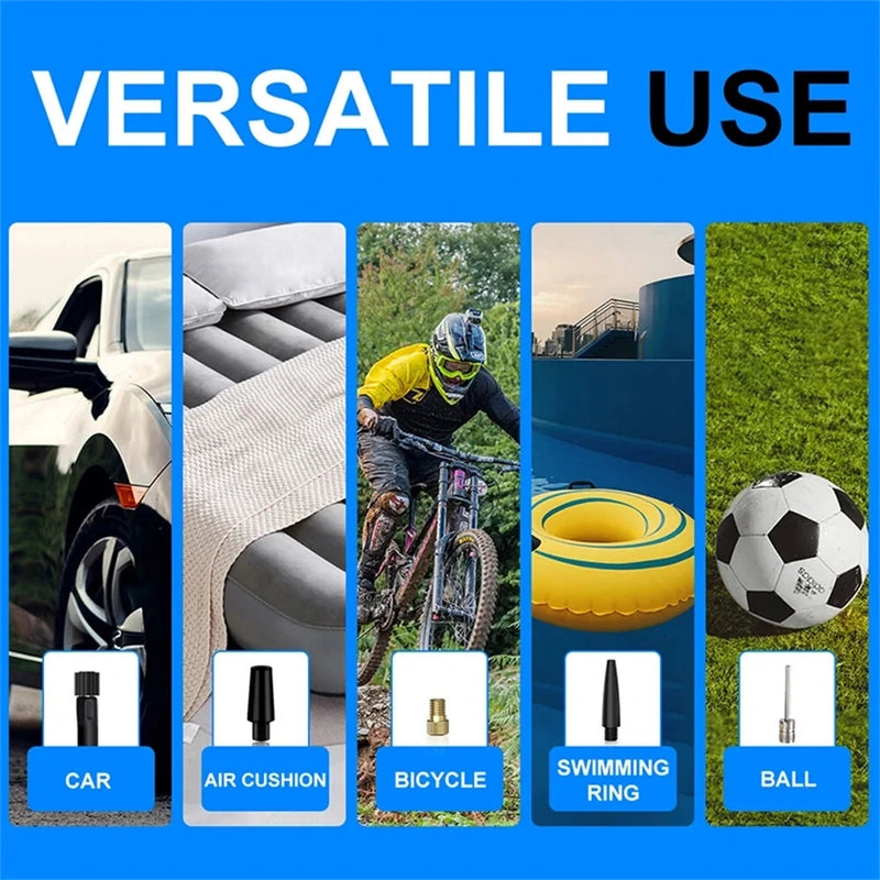 150PSI Wireless Bike Air Pump 70W Power Output 4000mAh Battery Digital Display LED Flashlight Auto-Off Smart Portable Fast Inflation Tire Pump for Bicycle Car Basketball