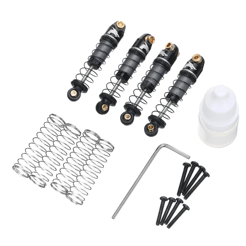 4PCS UDIRC UCX2405 UCX2405 PRO SCX24 1/24 RC Car Upgraded Parts Oil Filled Shock Absorbers Dampers UCX24-P086 Vehicles Models Spare Accessories