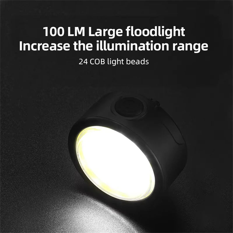 BIKIGHT 100LM Mini Bike Headlight Taillight 200mAh Type-C Rechargeable 3 Modes Adjustable Warning Bicycle Light for MTB Night Riding Safety