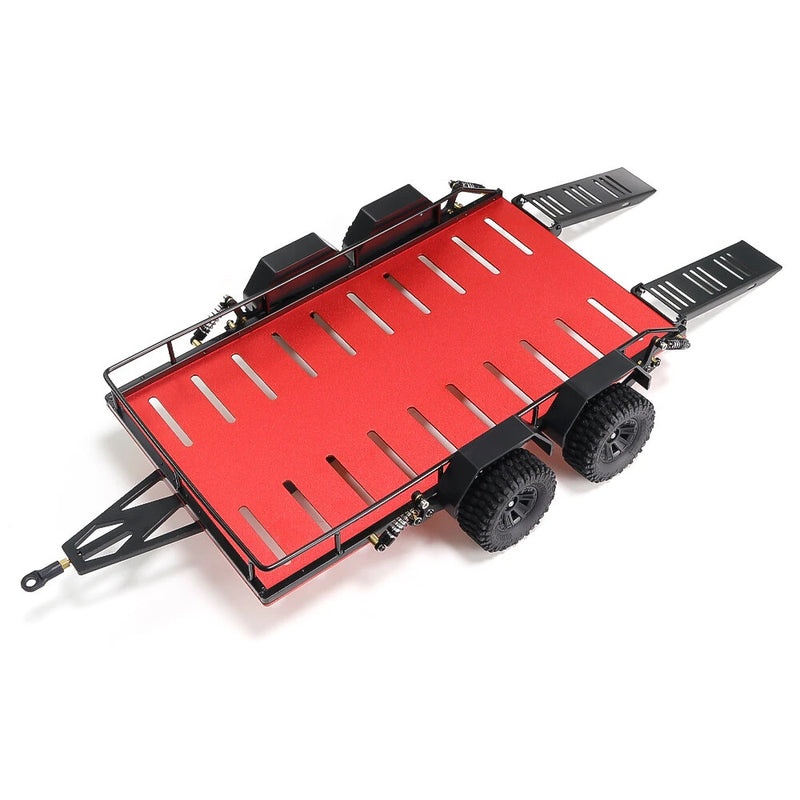 Simulation Trailer Four Wheels for Land Rover Tornado TRX4M 1/18 RC Cars Vehicles Models Spare Parts Accessories
