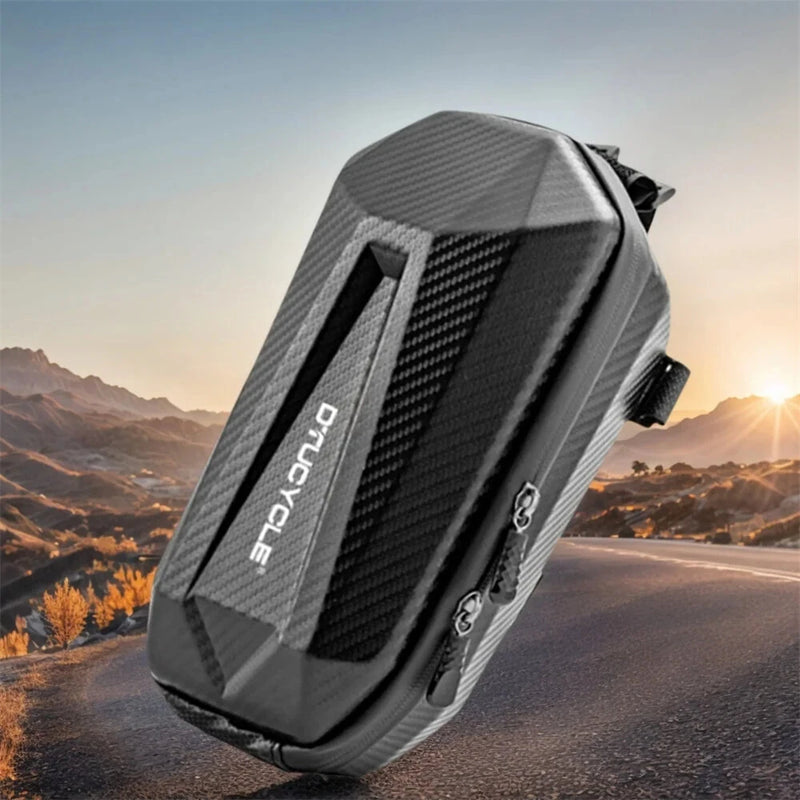 DTUCYCLE 3/4L Electric Bike Bag Waterproof Double Zipper Front Hanging Bag for Electric Bicycle Scooter