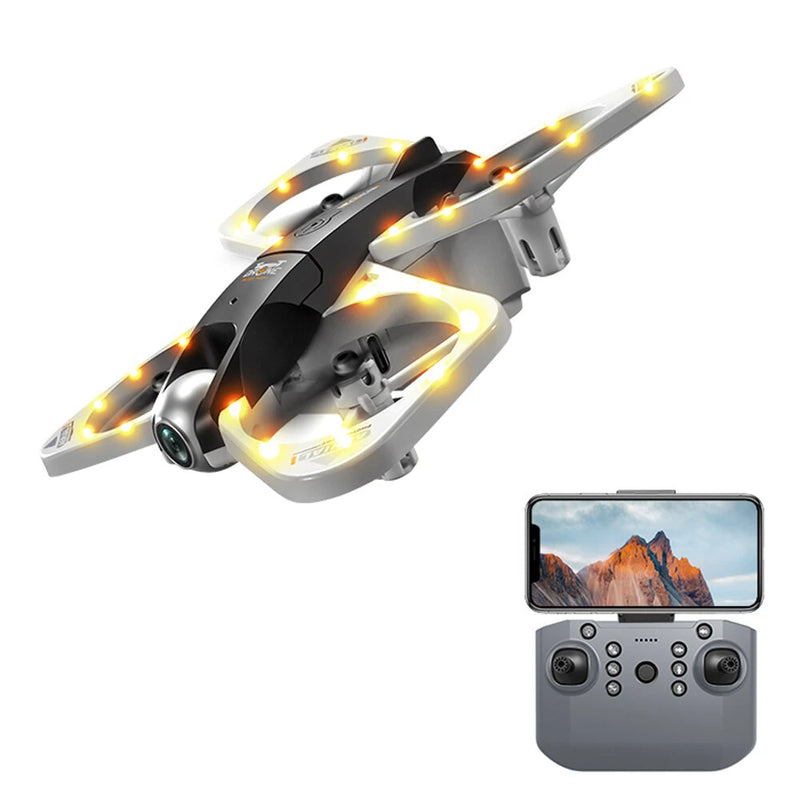 PJC S3 WiFi FPV with Dual Camera Optical Flow Hover Colorful Running LED Lights Circle Protection 2.4G 4CH 6-Axis Remote Control Kids Gifts RC Toys Drone Quadcopter RTF