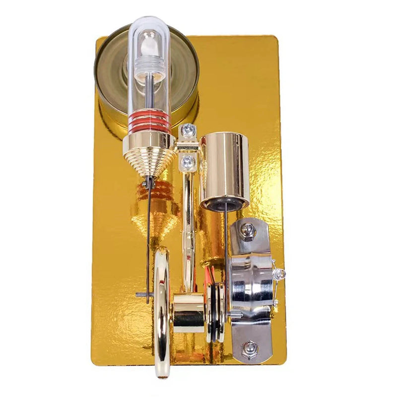 K211 Hot Air Stirling Engine Model Electricity Generator with Colorful LED Physics Experiment Science Education Toys
