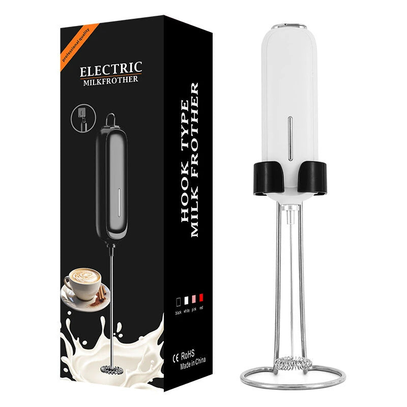 USB Rechargeable Handheld Egg Beater Electric Milk Frother Foam Maker Mixer Coffee Drink Frothing Wand Foamer