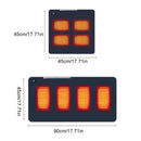 USB Heated Cushion Fast Heating 4 Heated Areas Camping Chair Heated Cushion 3 Adjustable Temperature Heated Chair Cushion Type C/USB Charging for Outdoor Travel