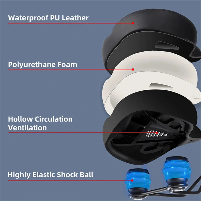 WEST BIKING Oversized MTB Bike Saddle Shock Absorbing Breathable Cycling Seat Widen Thicken Universal Soft Cushion Electric Bike Saddle