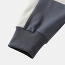 ChArmkpR Mens Smile Face Print Contrast Patchwork Pullover Sweatshirts