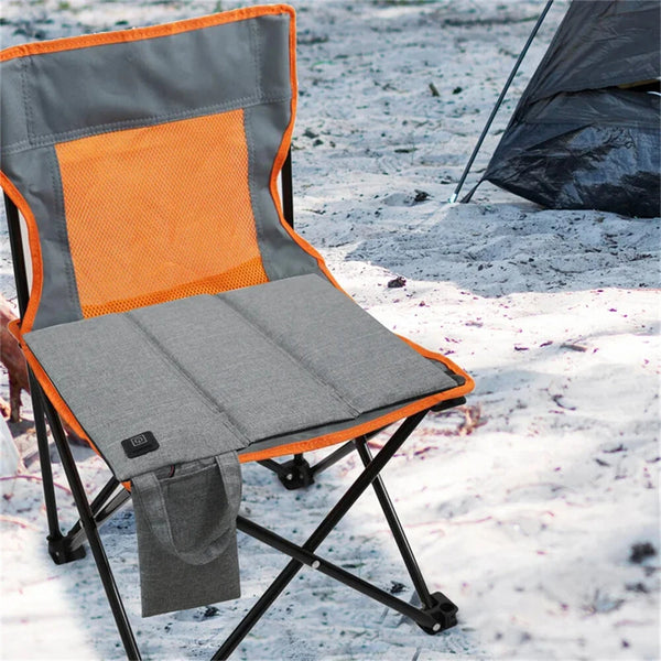 Portable Folding Elextric Heated Seat Cushion USB Charging Camping Travel Electric Heating Mat Winter Outdoor Fishing Warm Chair Pad