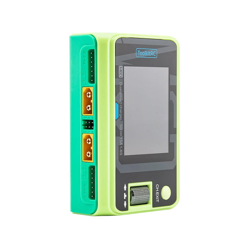 ToolkitRC M6D 500W 15A High Power DC Dual Smart Charger Discharger for 1-6S Lipo LiHV Lion NiMh Pb Battery
