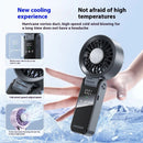 Tevorex Mini USB Fan with Digital Display 100-Speed Portable Folding Cooling Fan High Speed Strong Wind Handheld Small Fan for Outdoor