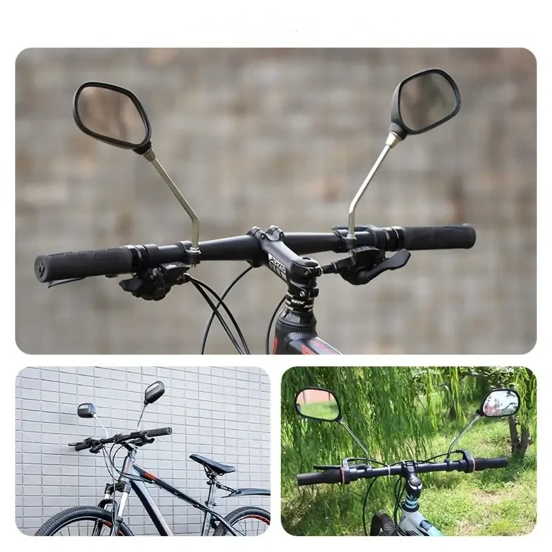 1Pair Bicycle Rear View Mirror Wide Range Back Sight Reflector Angle Adjustable Left Right Bicycle Mirror