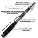 Ultra-short Portable Spinning Rod Carbon Fiber 10KG Max Load Telescopic Fishing Rod for Freshwater Saltwater Fishing